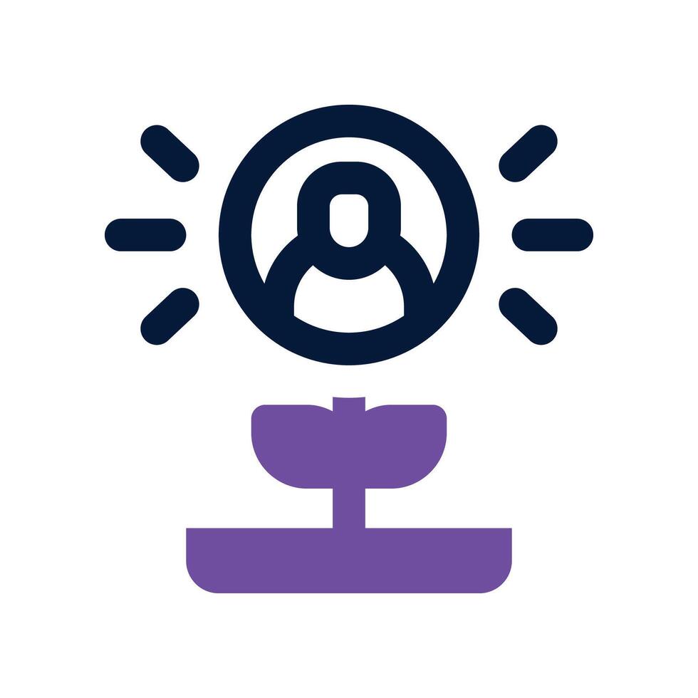 personal growth icon. dual tone icon for your website, mobile, presentation, and logo design. vector