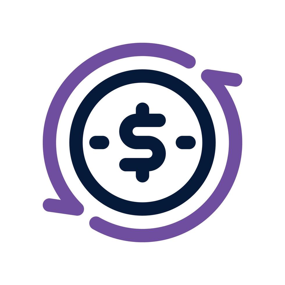 money flow icon. dual tone icon for your website, mobile, presentation, and logo design. vector