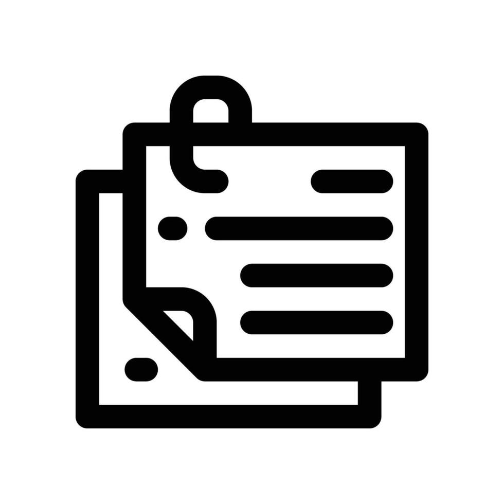 sticky note icon. line icon for your website, mobile, presentation, and logo design. vector