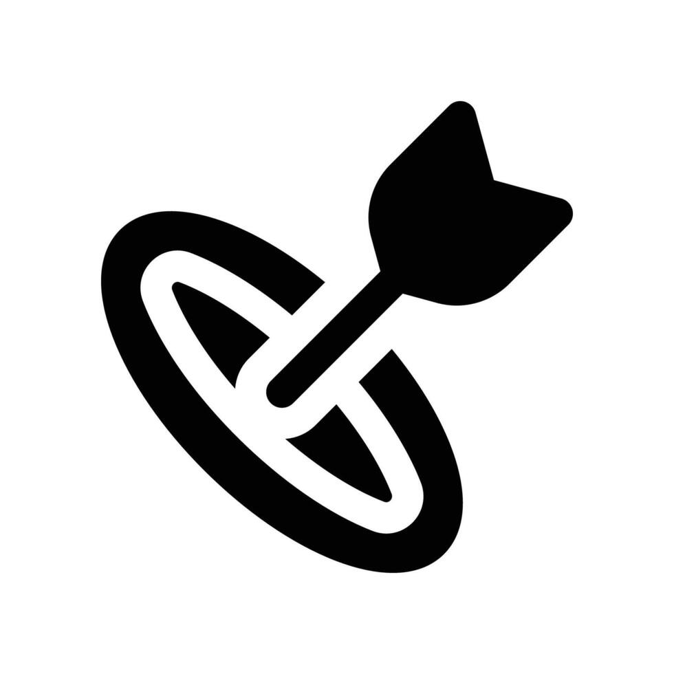 target icon. glyph icon for your website, mobile, presentation, and logo design. vector