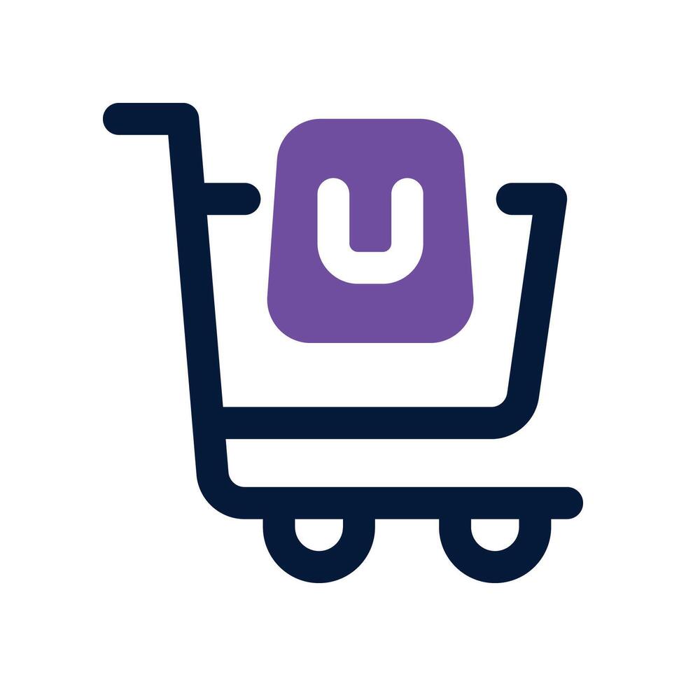 shopping icon. dual tone icon for your website, mobile, presentation, and logo design. vector