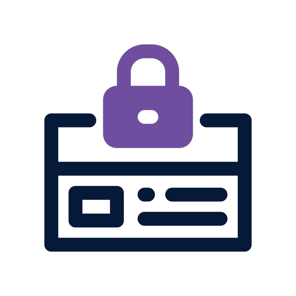 payment secure icon. dual tone icon for your website, mobile, presentation, and logo design. vector