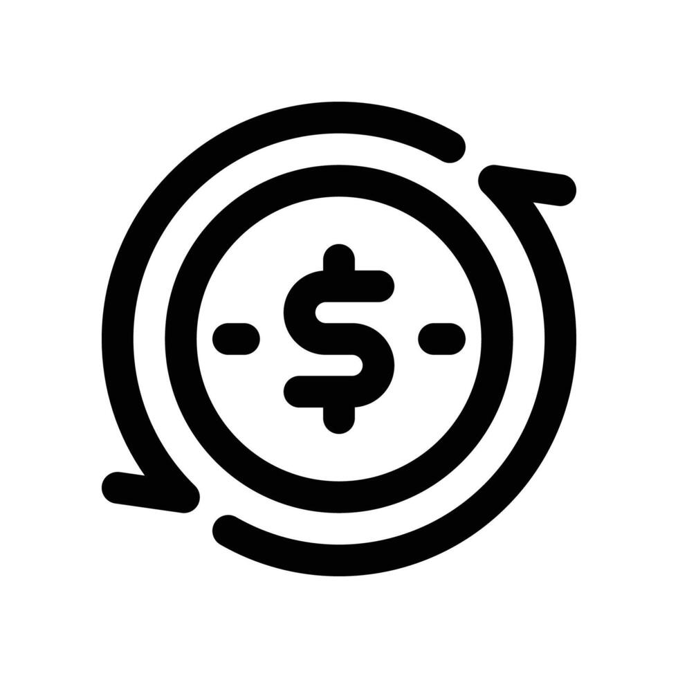 money flow icon. line icon for your website, mobile, presentation, and logo design. vector