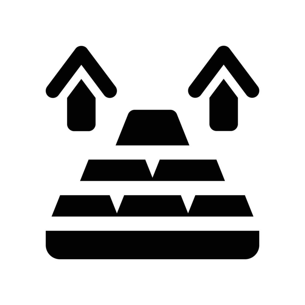 gold ingot icon. glyph icon for your website, mobile, presentation, and logo design. vector
