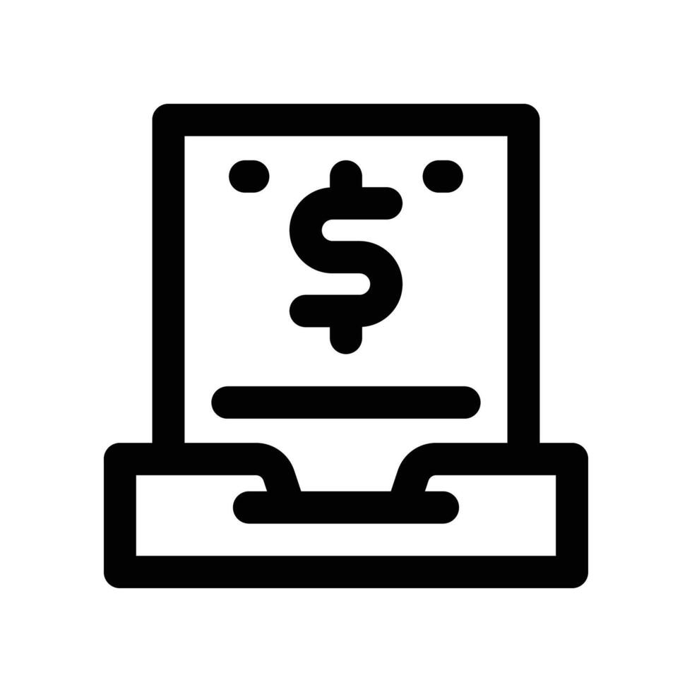 financial report icon. line icon for your website, mobile, presentation, and logo design. vector