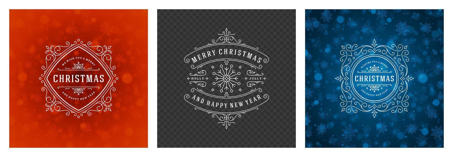 Decorative Christmas greetings in vibrant colors for festive celebrations vector