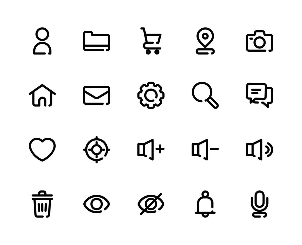 User Interface Black Outline Icon vector
