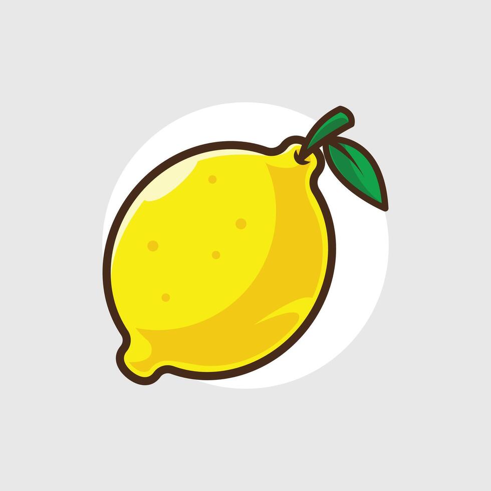 Fresh Lemon Fruit Illustration. Food and Beverage Illustration Concept. vector