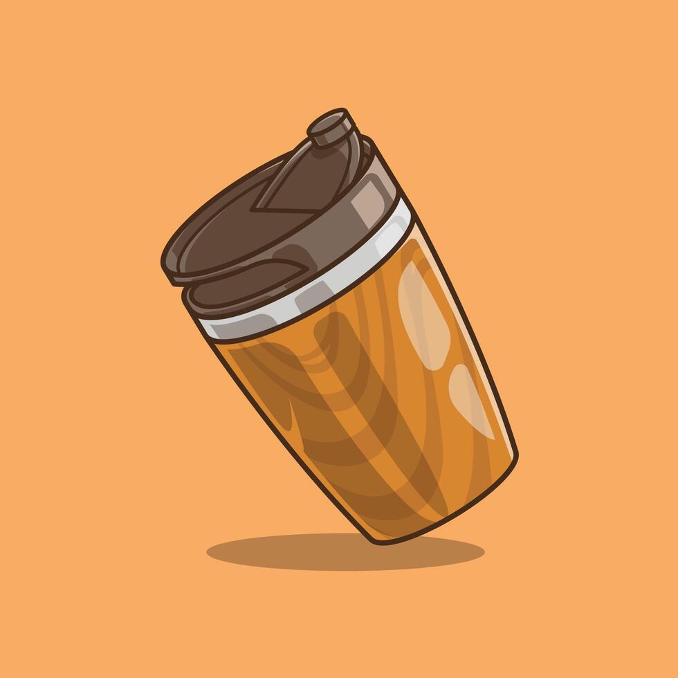 Wooden Tumbler Illustration. Appliances Illustration Concept. vector