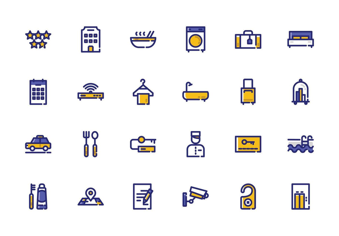 Hotel Colored Icon vector