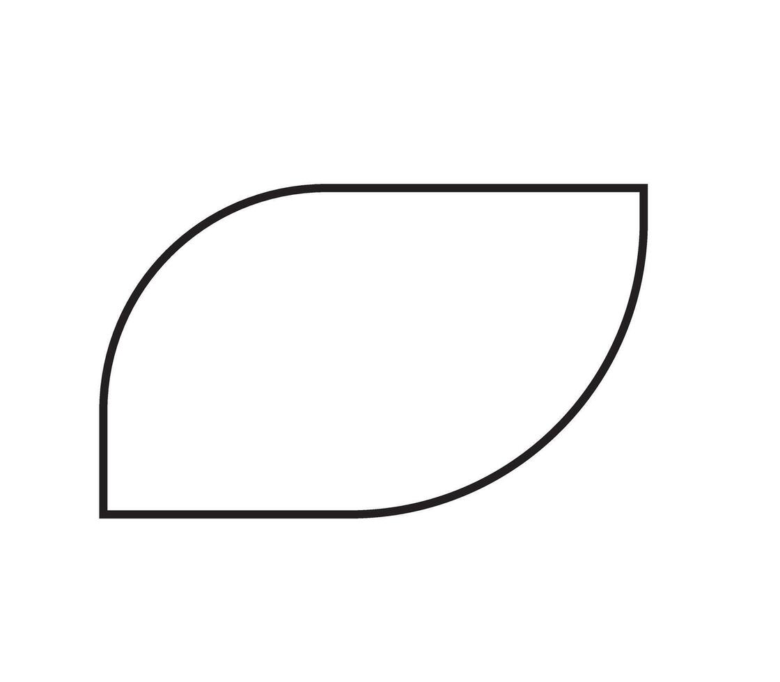 A black and white drawing of a leaf vector