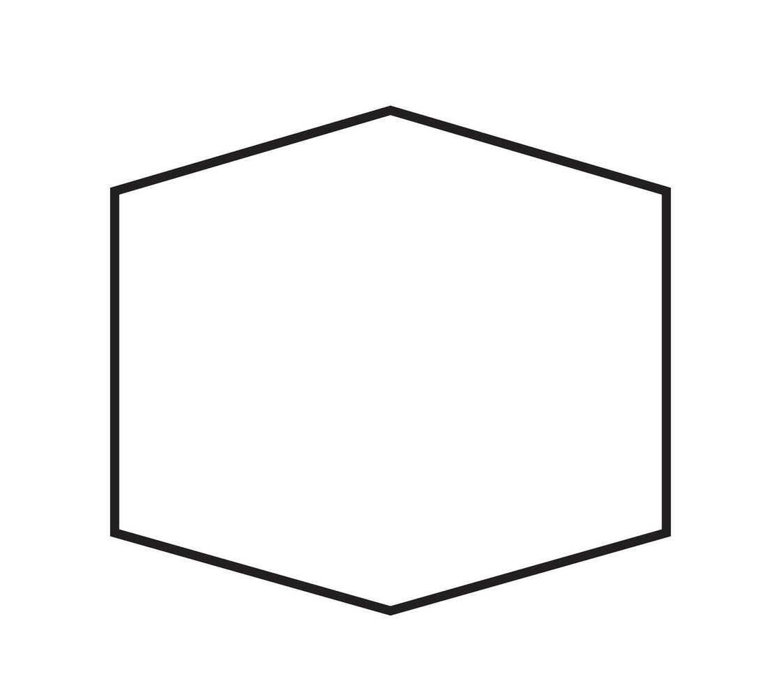 Hexagon, a shape with a white background vector