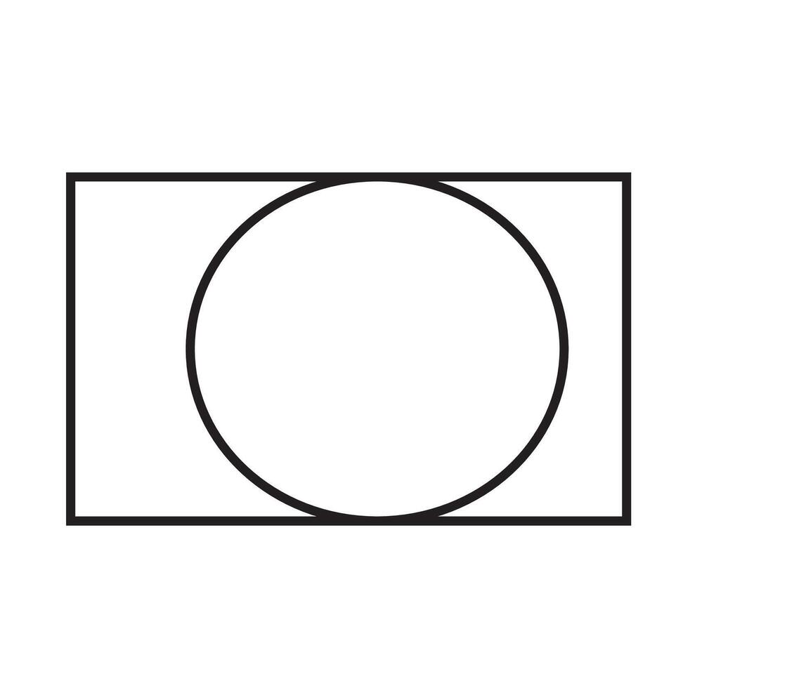 A circle is shown in a square vector