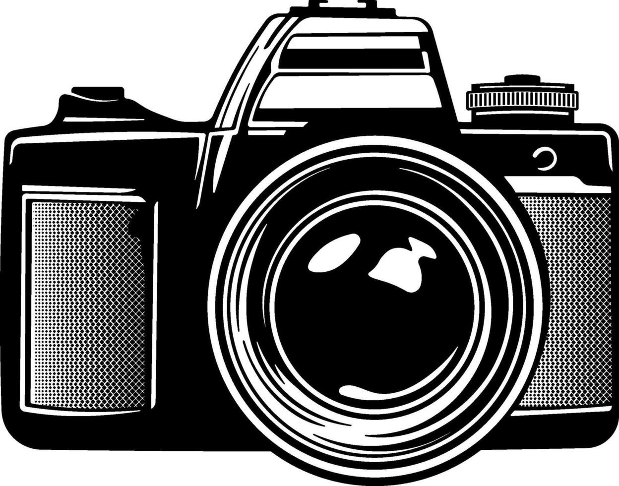 illustration of a black camera without a camera vector