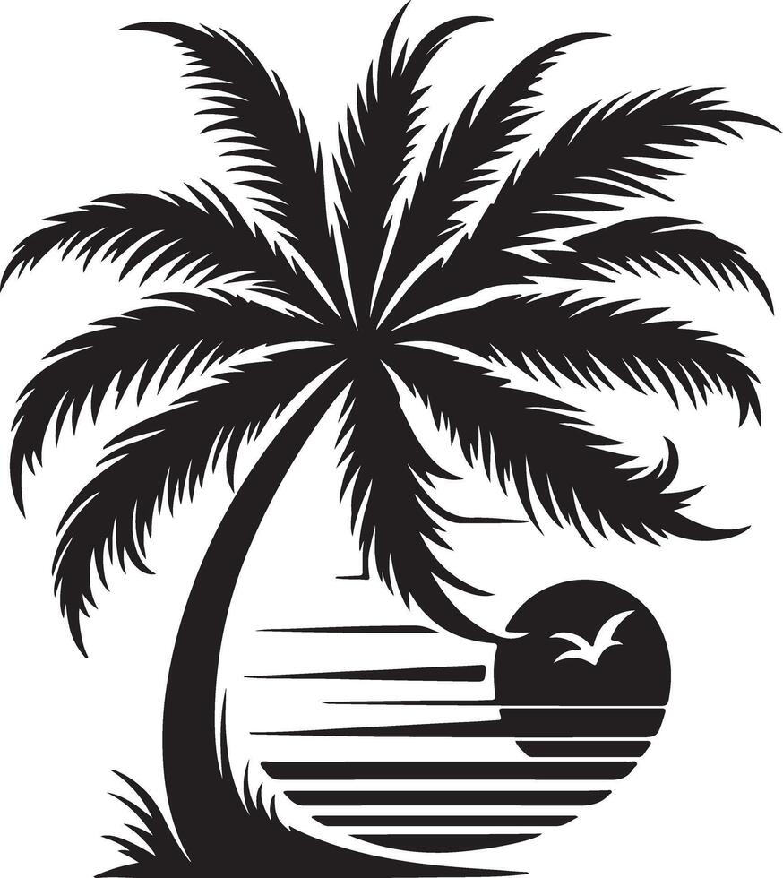 Palm Tree Silhouettes design vector