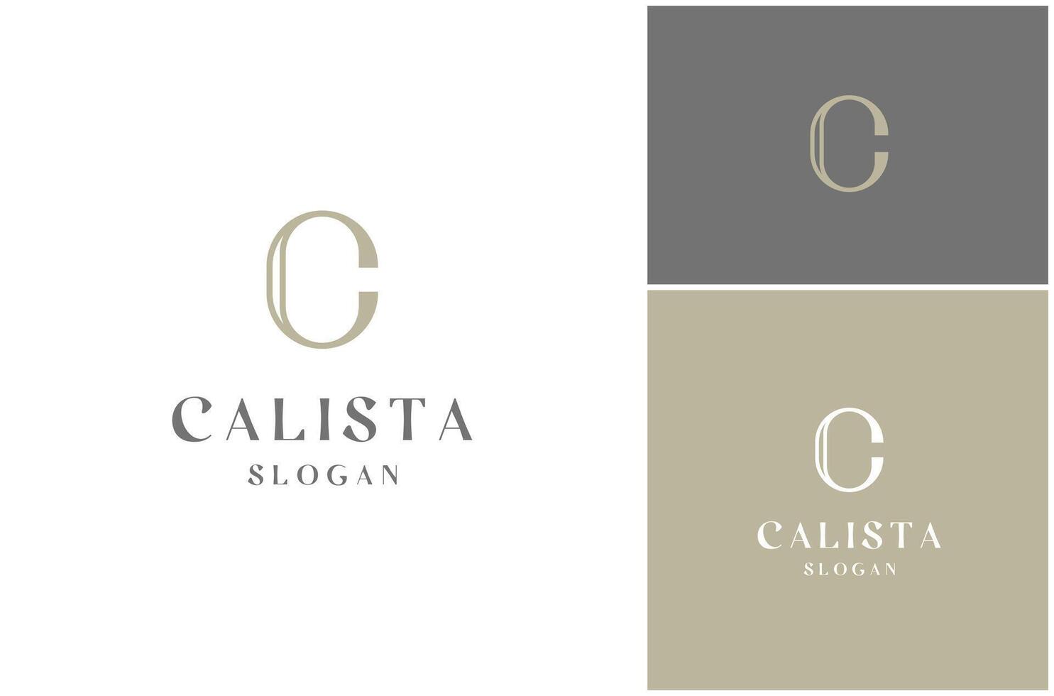 Letter C Initial Font Monogram Luxury Elegant Classic Minimalist Logo Design Illustration vector