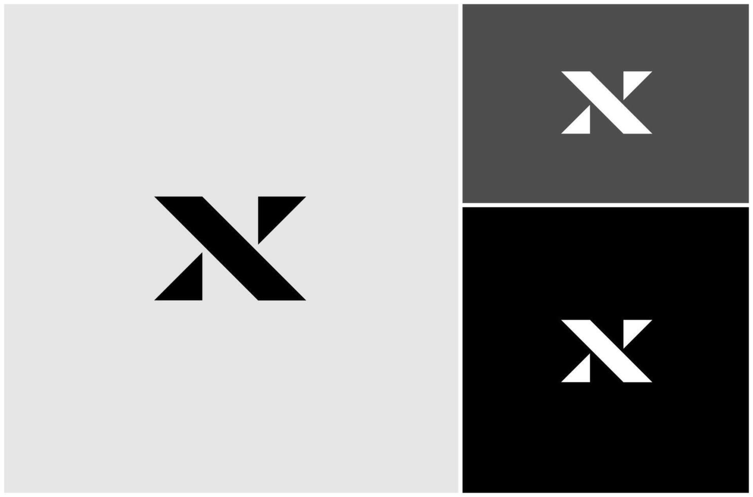 Initial Letter X Geometric Abstract Font Monogram Minimal Modern Logo Design Illustration vector