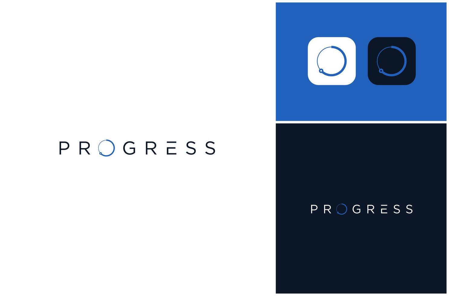 Progress Circle Process Loading Data Circular Progression Logo Design Illustration vector