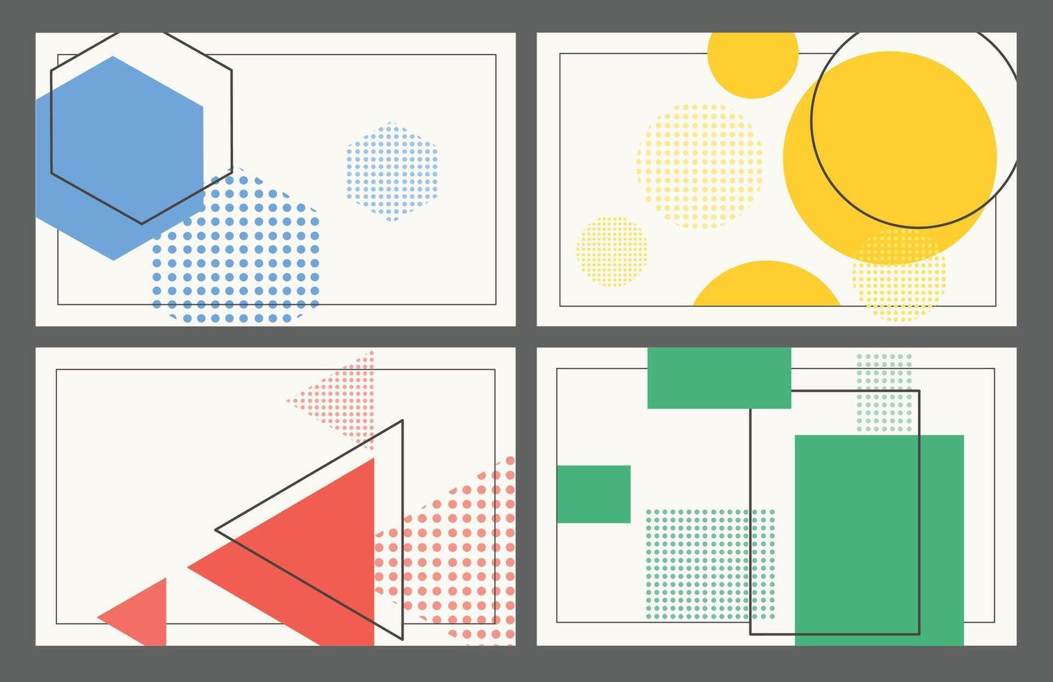 geometry shapes composition in trendy style background vector