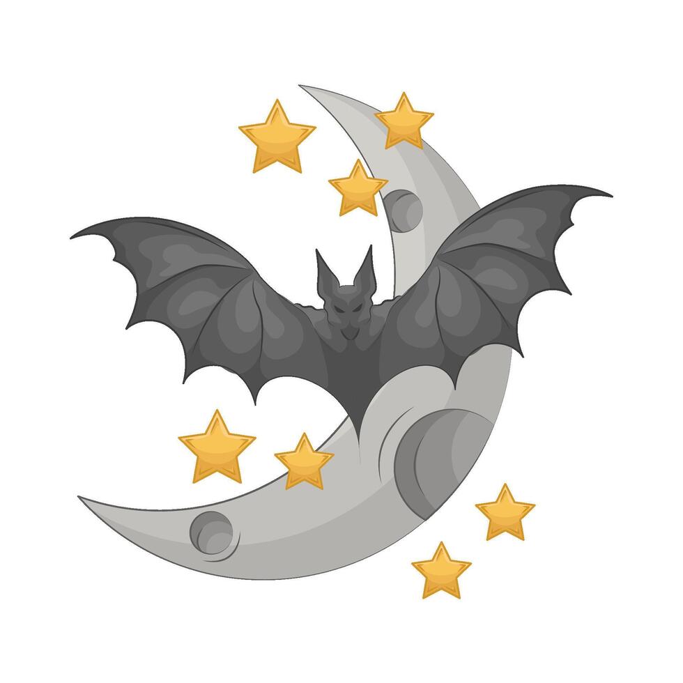 Flying Magic Bat illustration vector