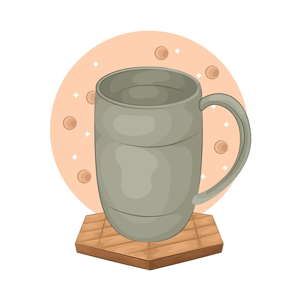 Black Coffee glass vector