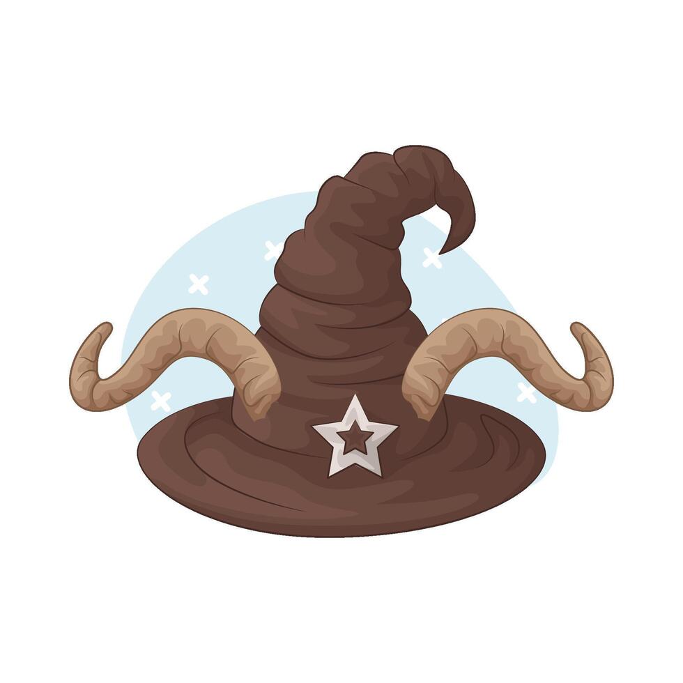 horned with hat vector
