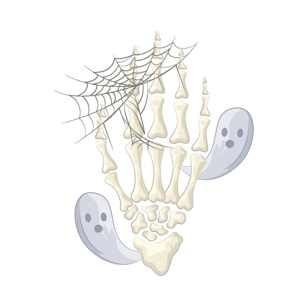 illustration of hand bone vector