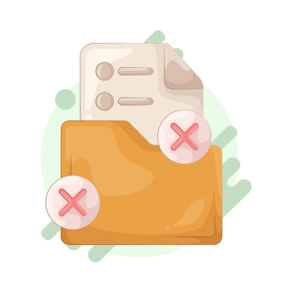 illustration of no folder vector