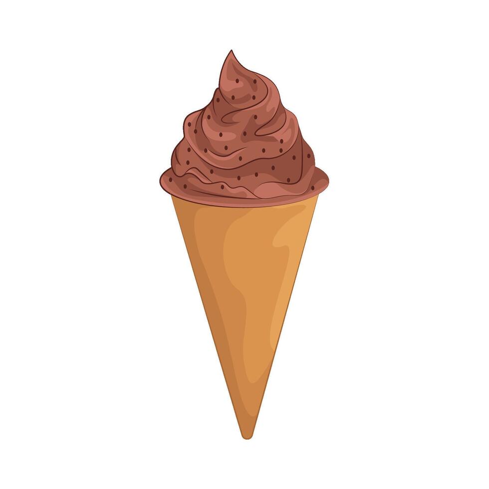 Illustration of ice cream cone vector