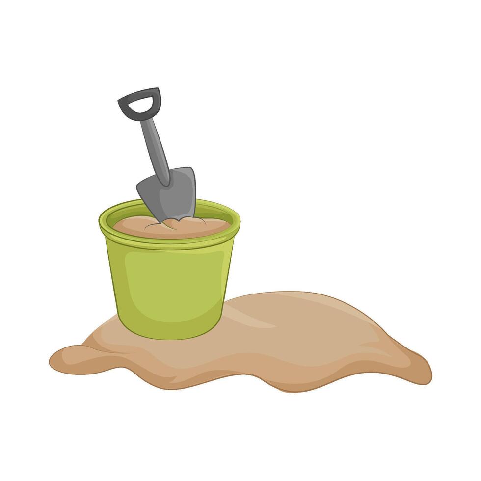 Illustration of sand bucket vector