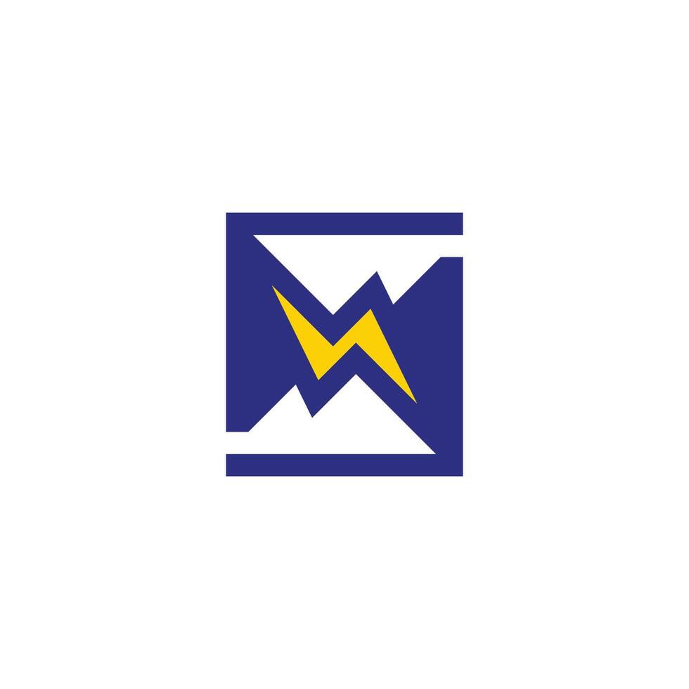 letter s flash thunder simple logo vector