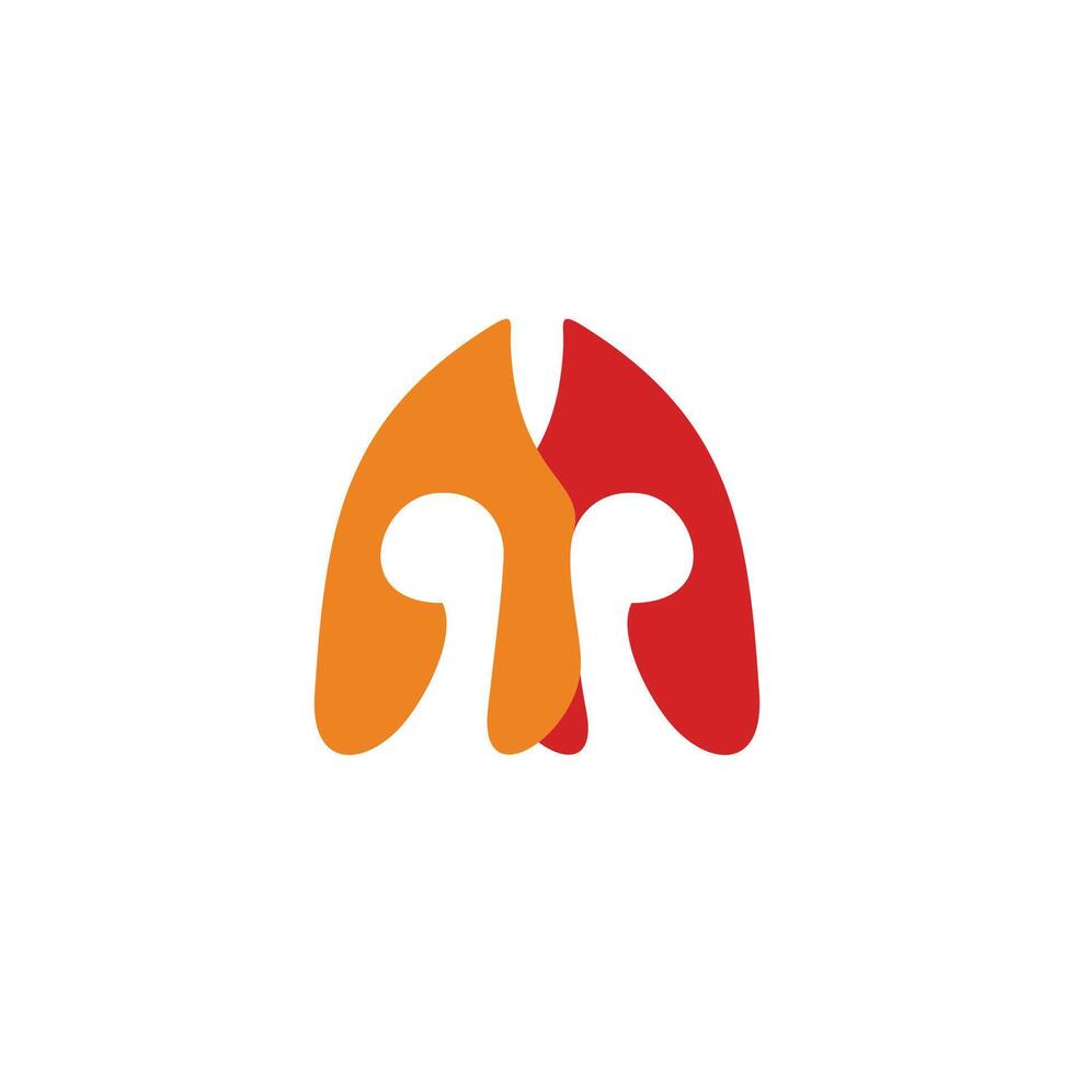 letter m abstract ancient mask simple logo vector