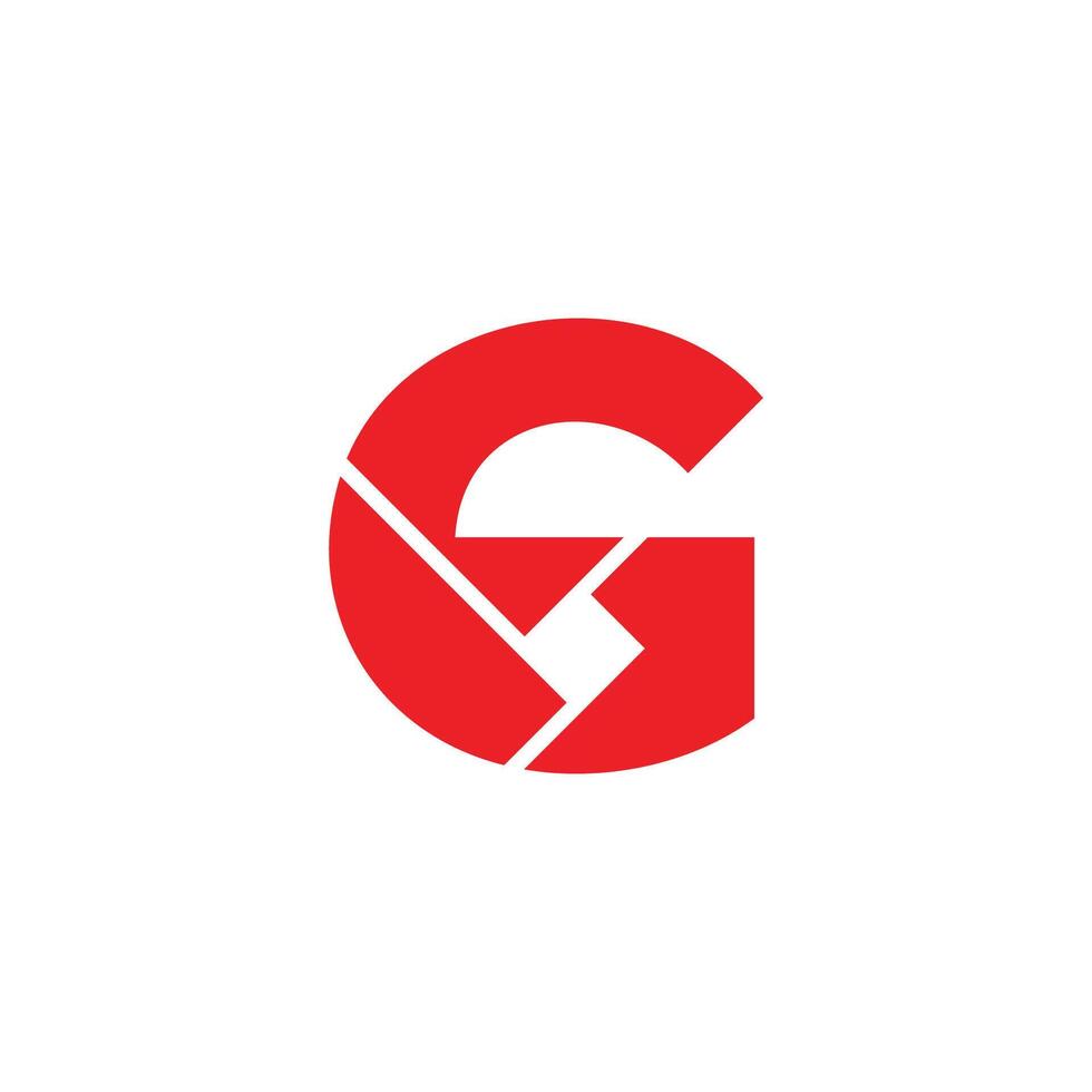 letter g abstract mosaic cut design logo vector