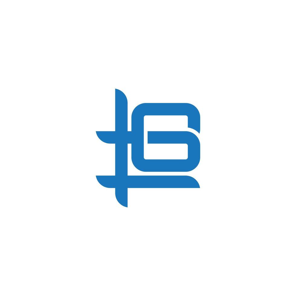 letter lg overlap linear simple logo vector