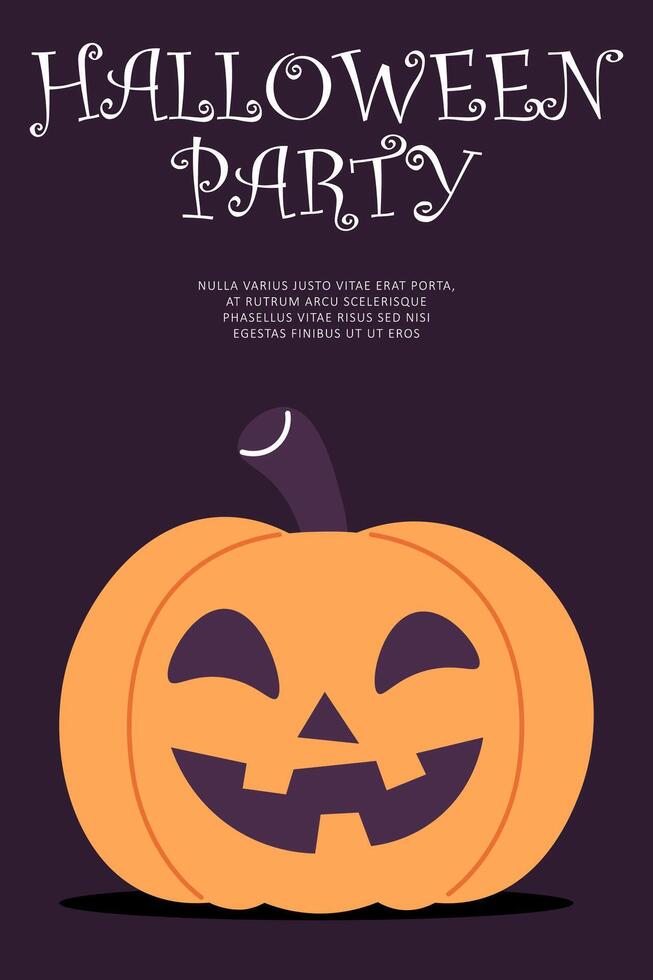 cheerful pumpkins for Halloween creative banner, poster. illustration. vector