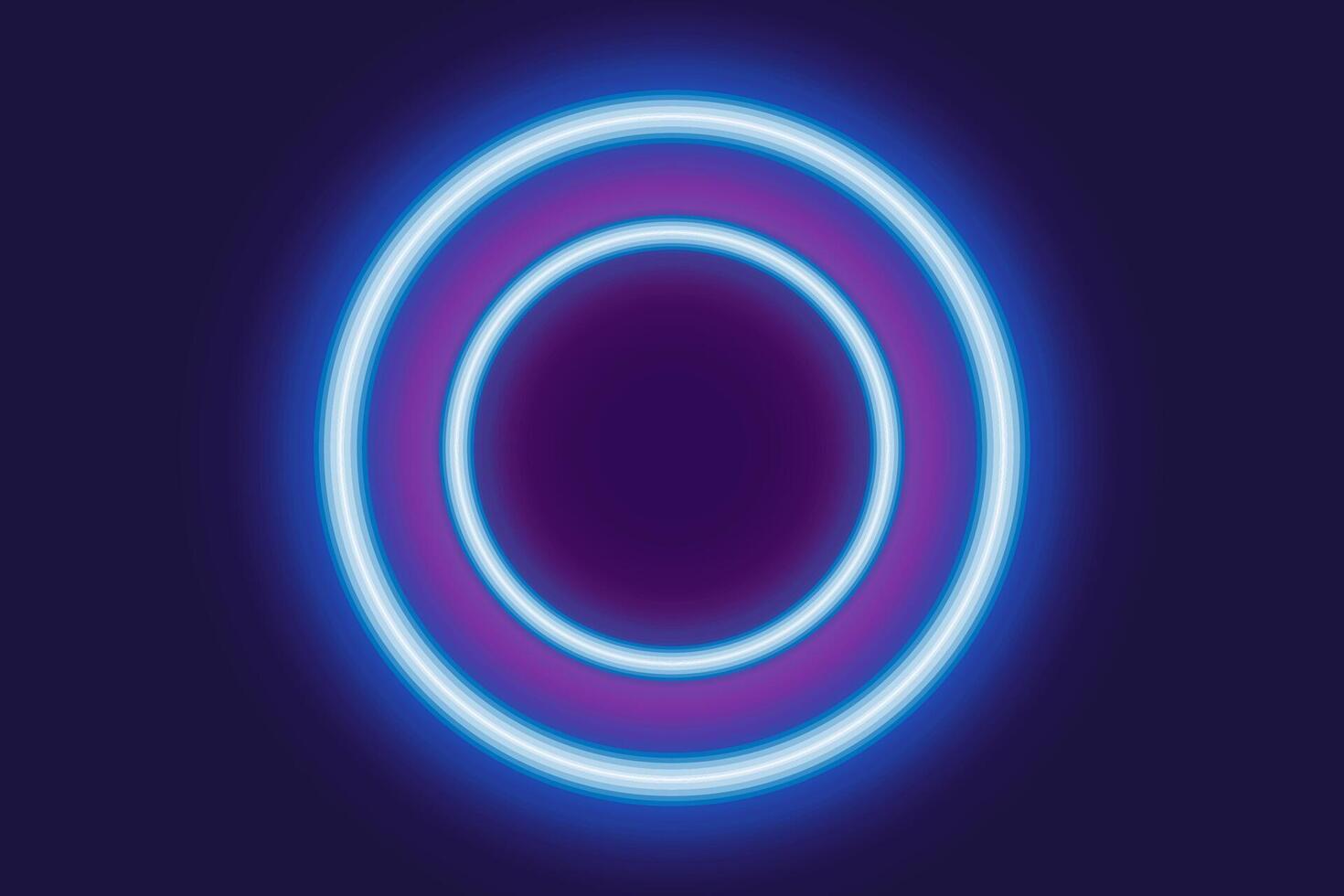illustration Neon abstract Round. Glowing frame. Vintage electric symbol. Design element for sign, poster, banner. vector