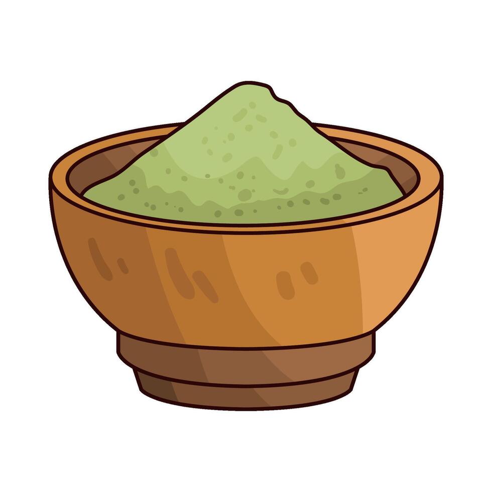 Nutrient-Rich Matcha Powder vector