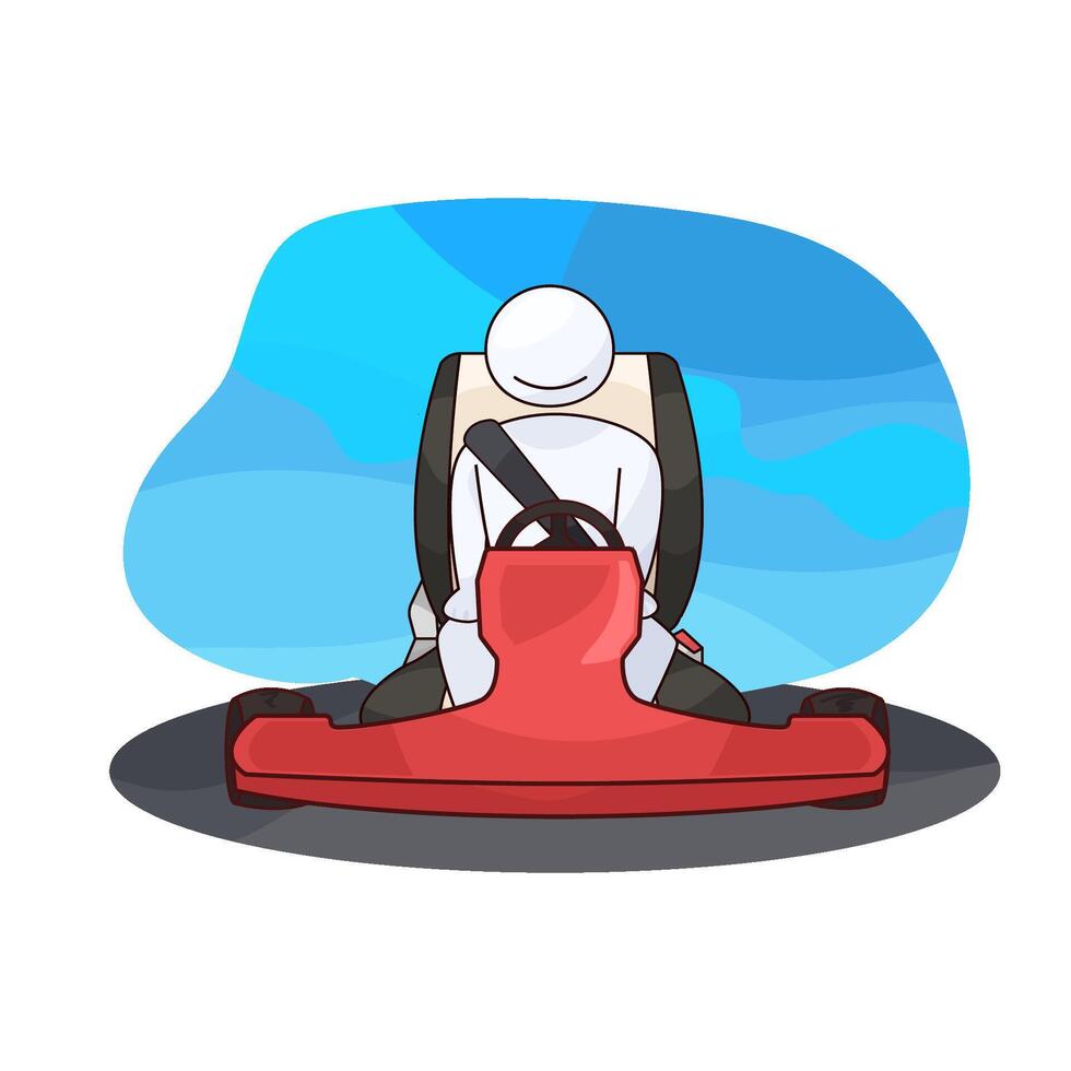 Professional Car Driver vector