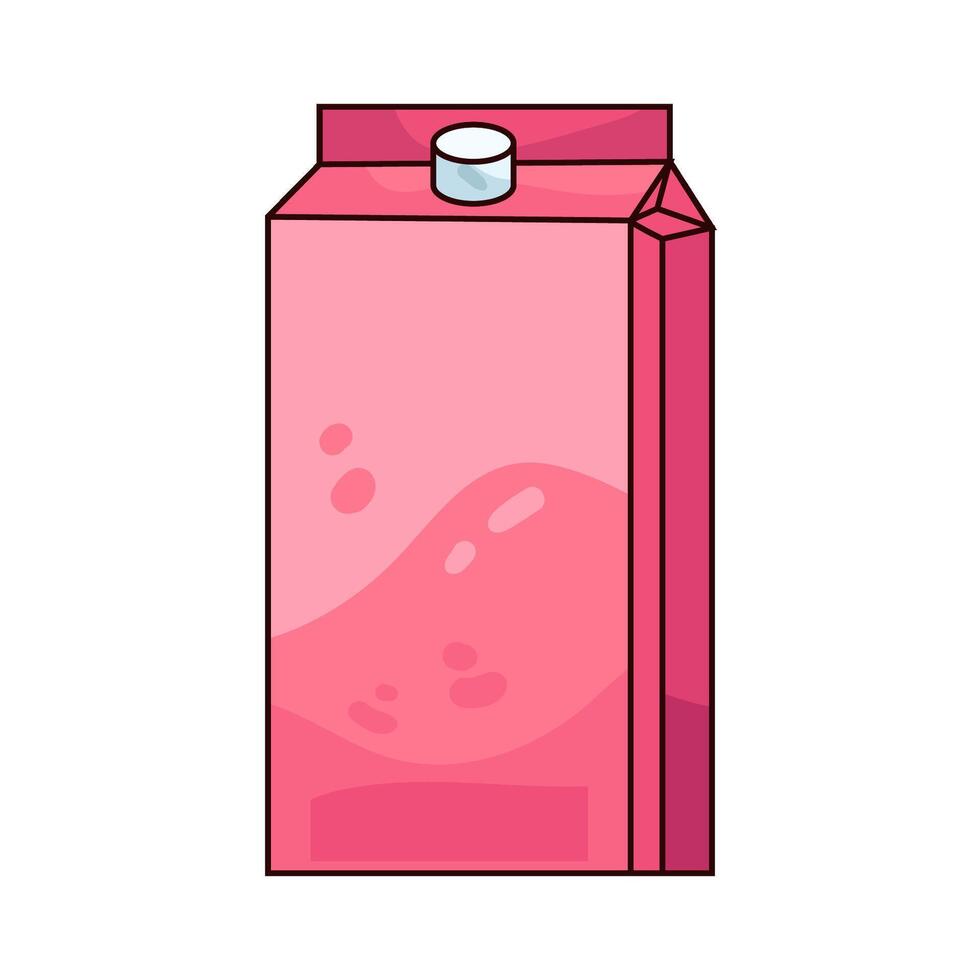 strawberry juice box vector