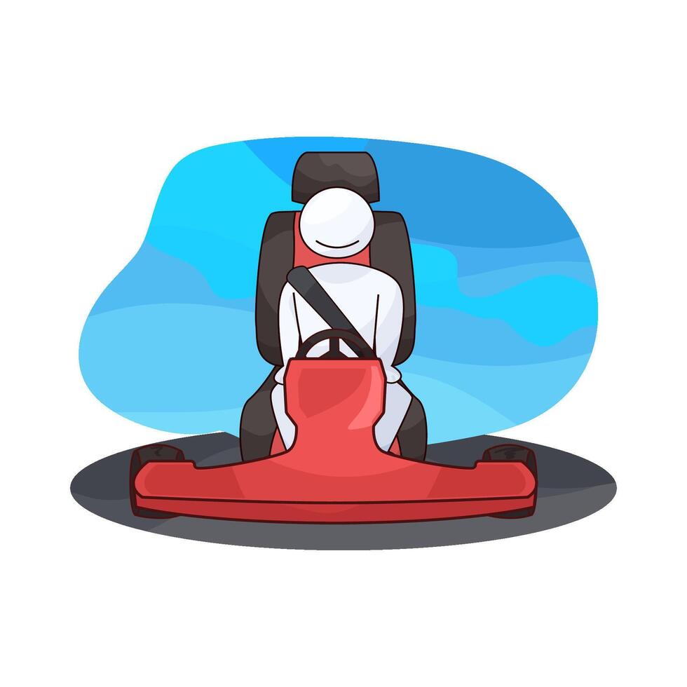 car driver illustration vector