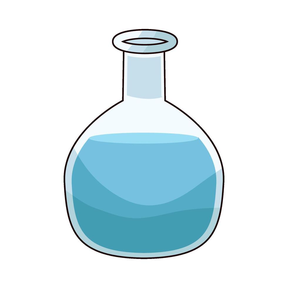 chemistry bottle illustration vector
