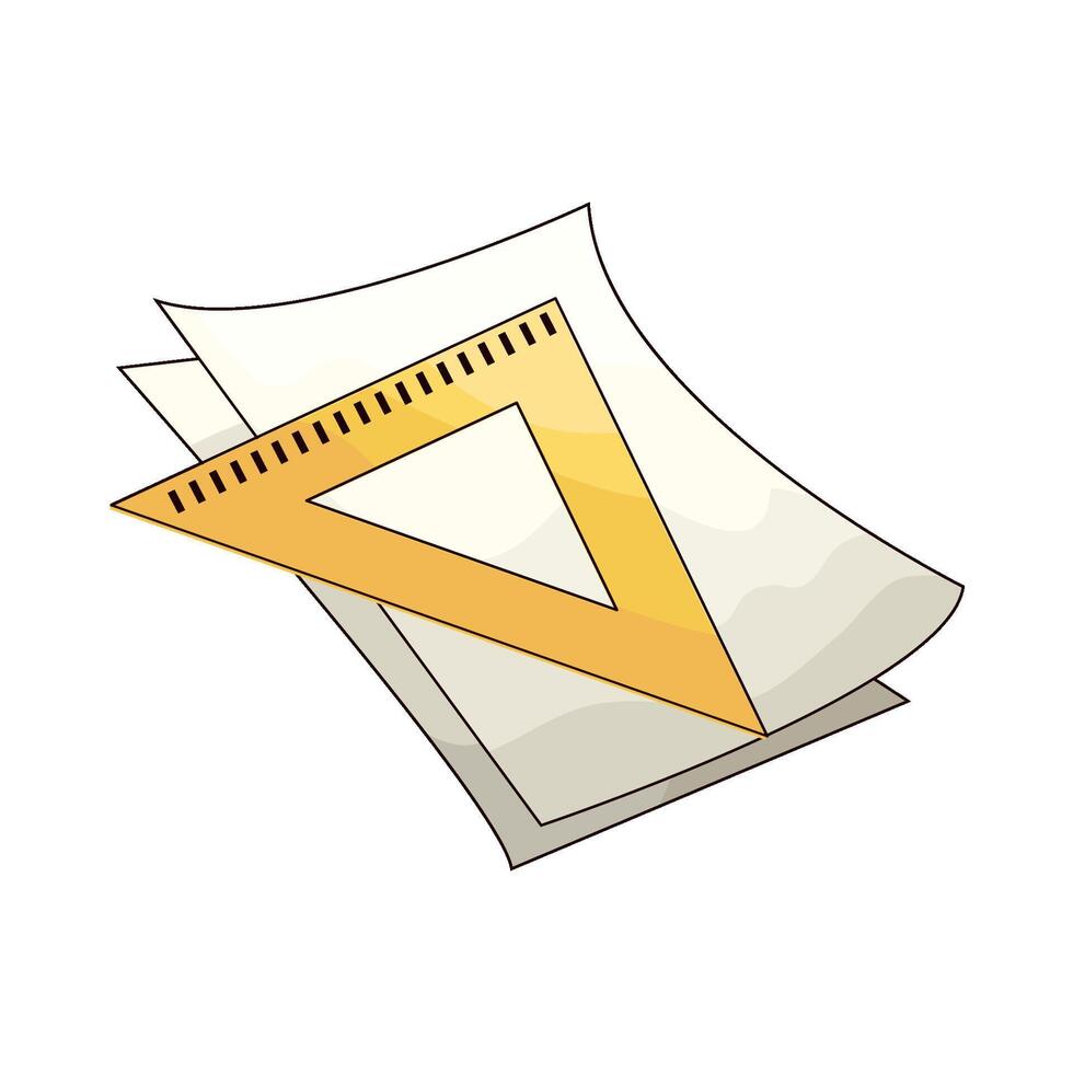 paper and ruler vector