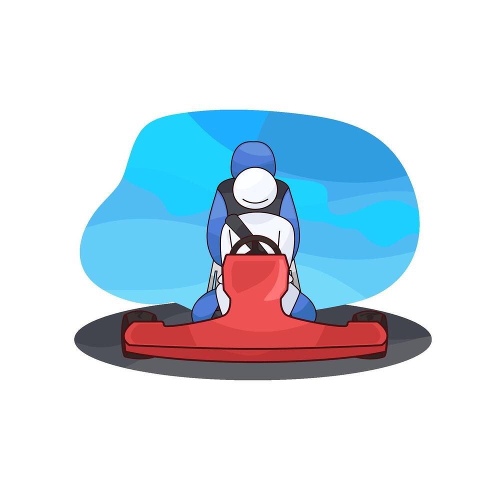 illustration of Professional Car Driver vector