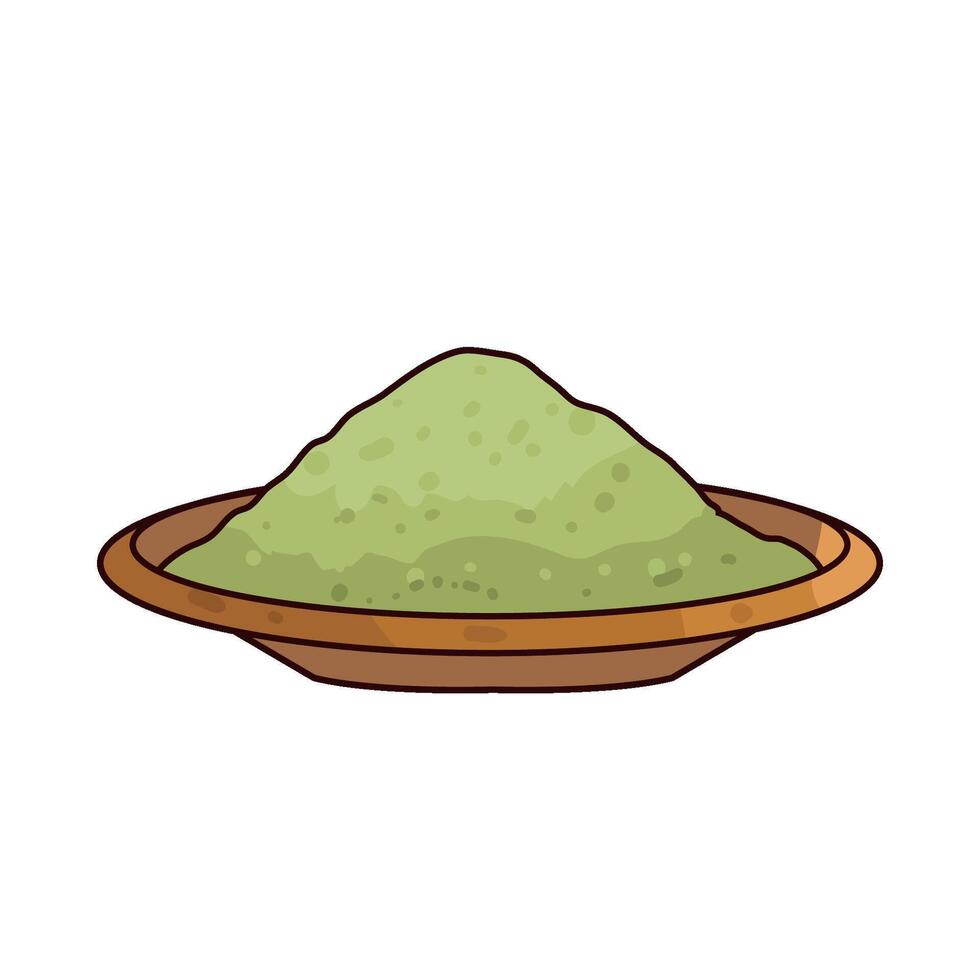 Fresh Matcha Tea Powder vector