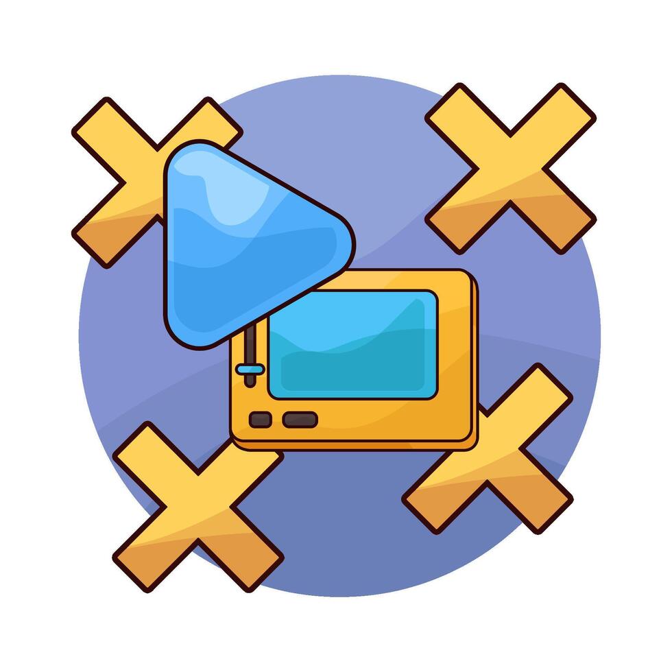 Play Button Lights Up vector