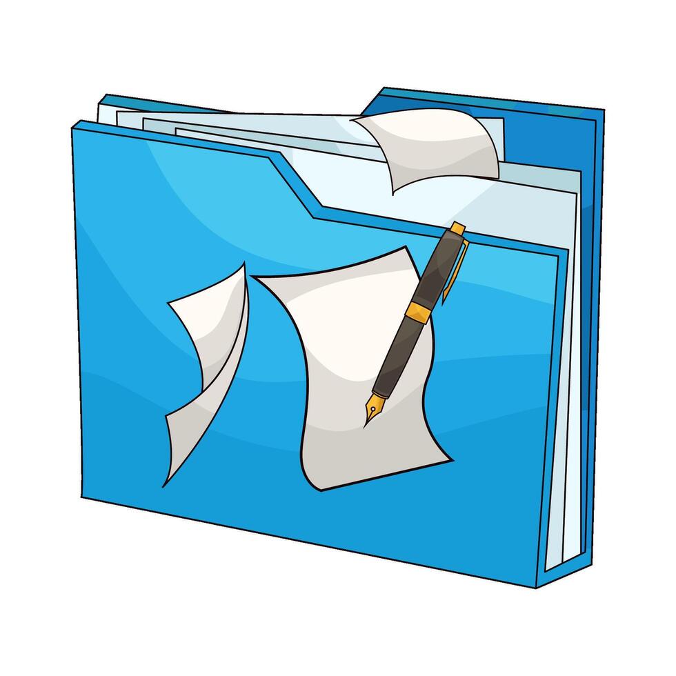 illustration of Files in Neat Folders vector