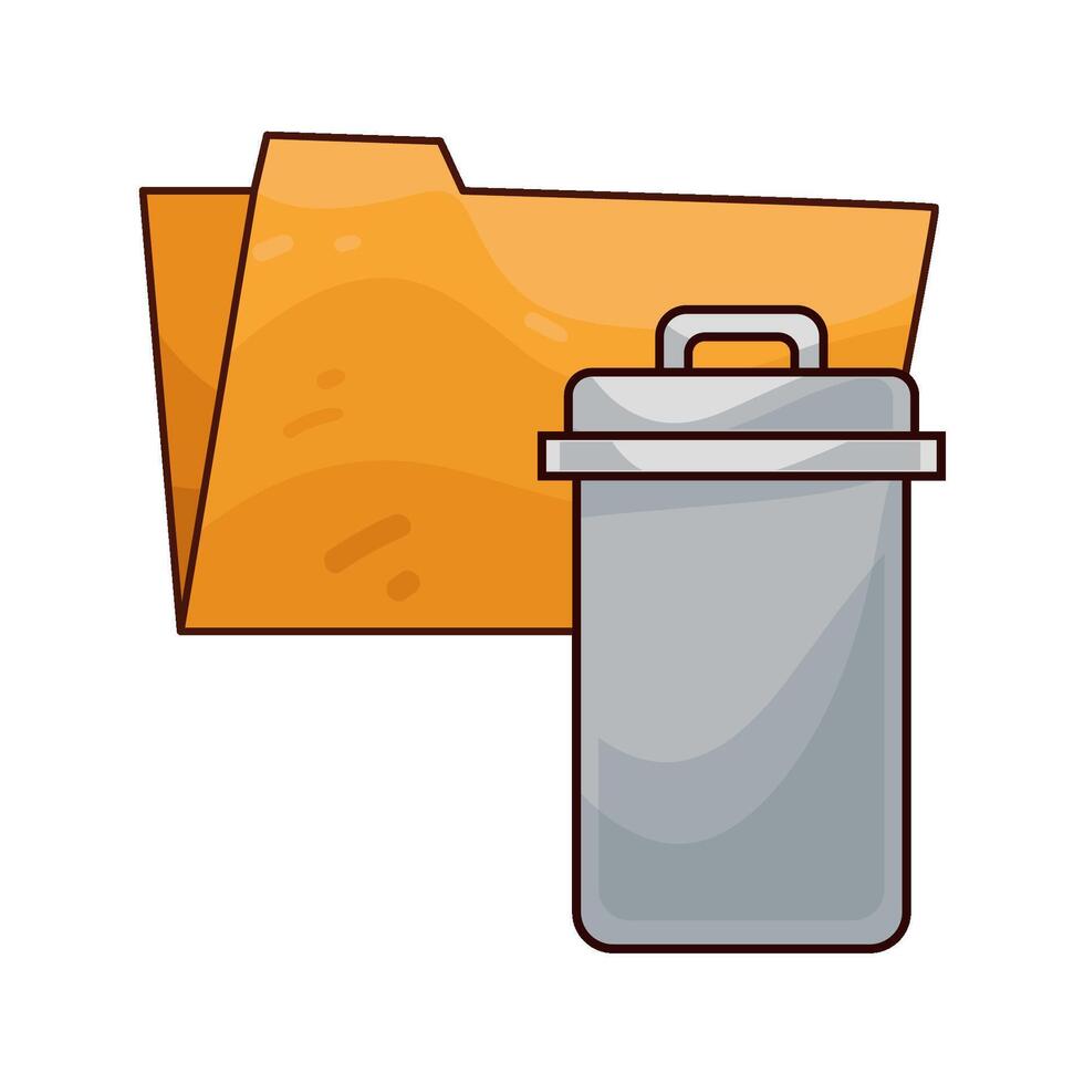 Illustration of delete folder vector