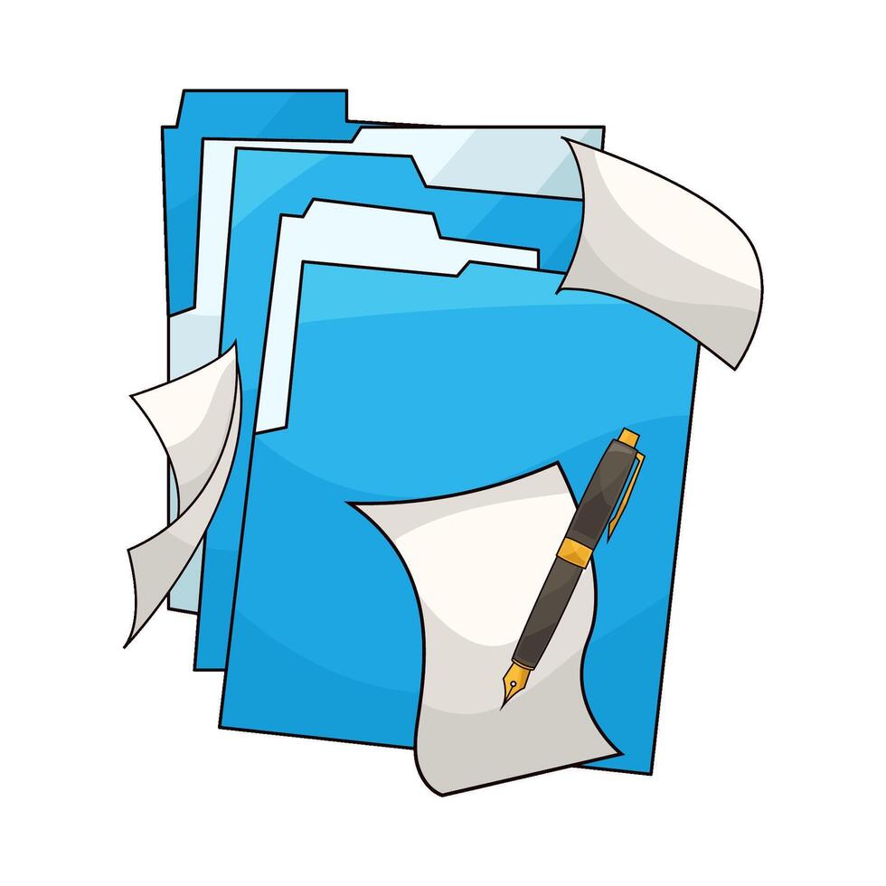 Secure Files in Folders illustration vector