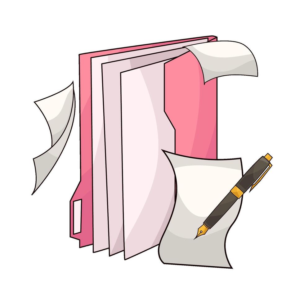 Files in Neat Folders illustration vector