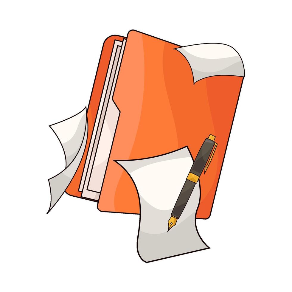 Folder Contains Important Official Documents vector